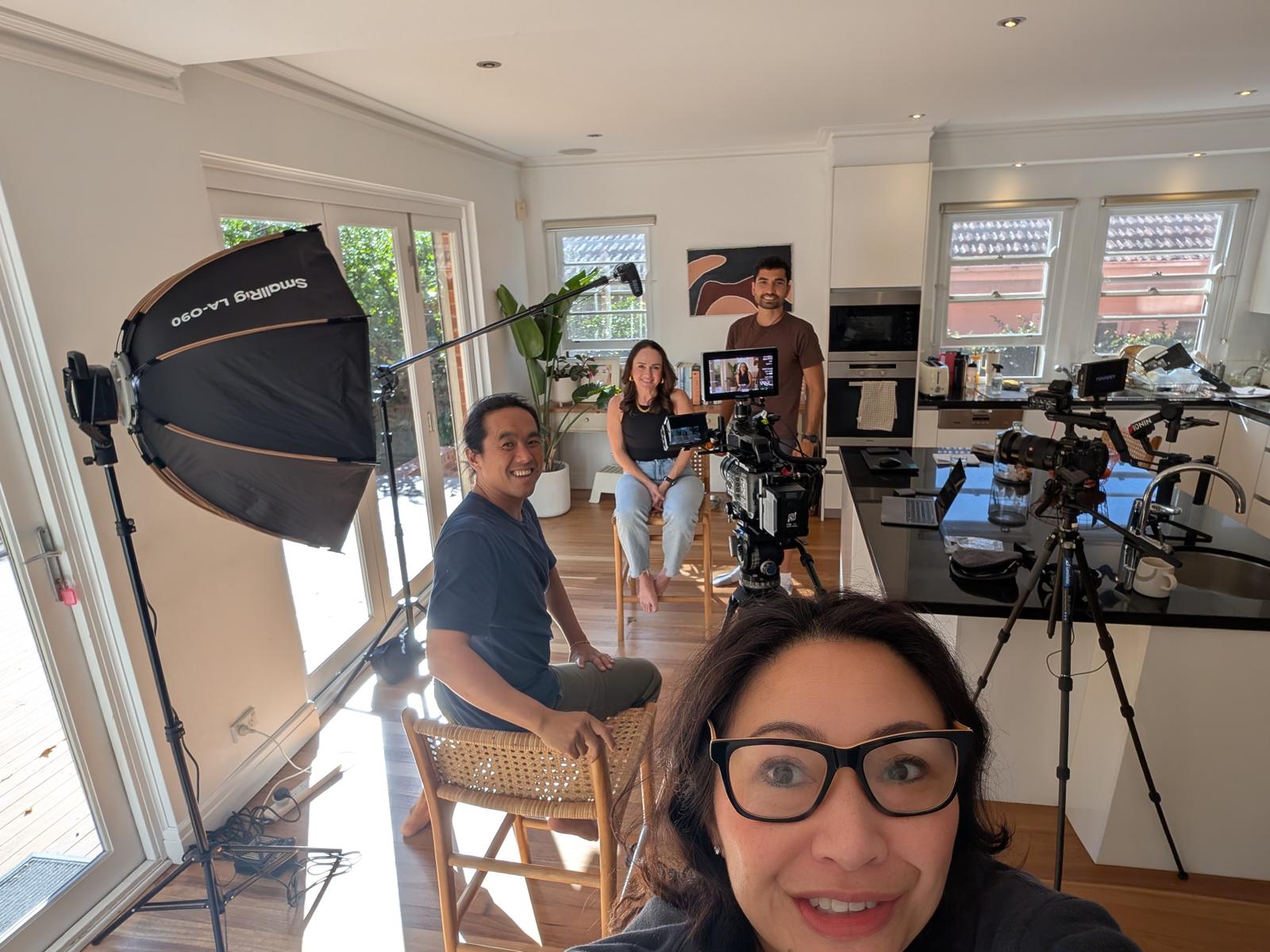 On set — Authentik Studio crew